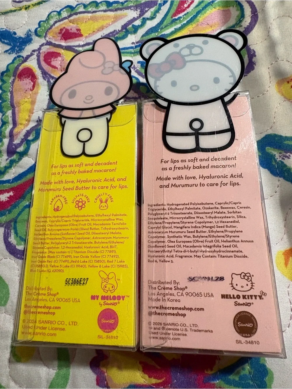 the CRÈME Shop x Hello Kitty Macaron Lip Balm — White Moisturizing Gloss